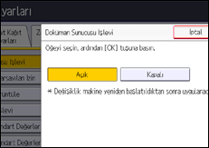 İşlem paneli ekran çizimi