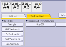 İşlem paneli ekran çizimi