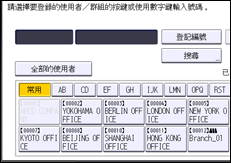 操作面板畫面說明圖