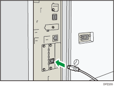 連接USB介面連接線的說明圖