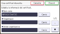Il·lustració de pantalla del panell d'operacions