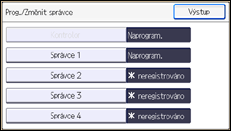 Ilustrace displeje ovládacího panelu