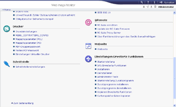 Web-Browser Bildschirmdarstellung