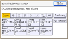 Εικόνα οθόνης πίνακα χειρισμού