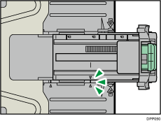 Ilustración de la bandeja de alimentación de papel estándar