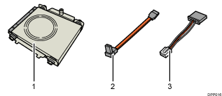 Illustrattion du disque dur avec légende numérotée