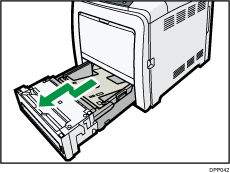 Illustration du magasin d'alimentation papier standard