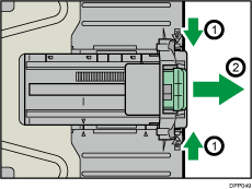 Illustration du magasin d'alimentation papier standard