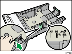 Illustration du magasin d'alimentation papier standard