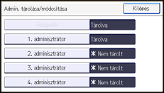 A kezelőpanel ismertetése