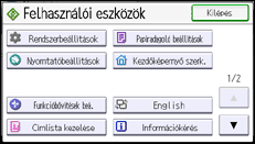 A kezelőpanel ismertetése