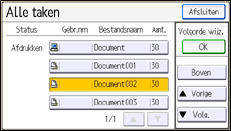Afbeelding van bedieningspaneel
