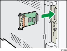 Illustratie achterzijde van de printer