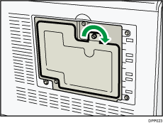 Illustratie achterzijde van de printer