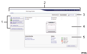 Schermafbeelding van internetbrowser (afbeelding met genummerde items)