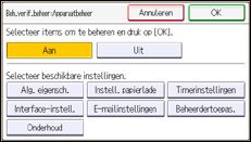 Afbeelding van bedieningspaneel