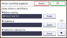 Ilustracja ekranu panela operacyjnego