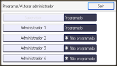 Ilustração do ecrã do painel de operação
