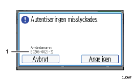 Bild av användarpanelen (numrerade detaljer)