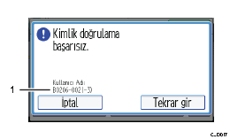 İşlem paneli ekran gösterimi numaralandırılmış balonlu resim