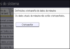 Ilustração da tela do painel de operação
