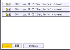 Ilustração da tela do painel de operação