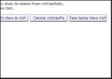 Ilustração da tela do painel de operação