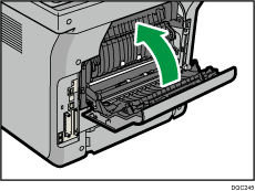 Ilustração da parte traseira do equipamento