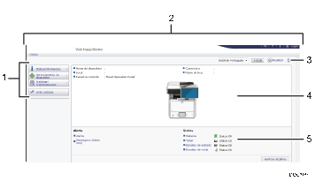 Ilustração com números da tela do navegador da Web
