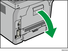 Il·lustració de la part posterior de la màquina