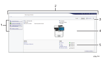 Il·lustració de la pantalla del navegador web (il·lustració de referència enumerada)