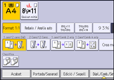 Il·lustració de pantalla del panell d'operacions