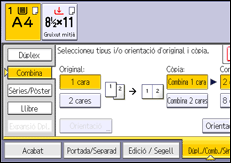 Il·lustració de pantalla del panell d'operacions