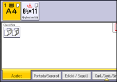 Il·lustració de pantalla del panell d'operacions