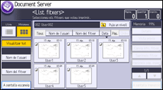 Il·lustració de pantalla del panell d'operacions