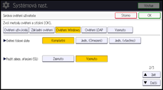 Ilustrace displeje ovládacího panelu