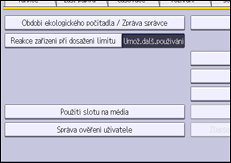 Ilustrace displeje ovládacího panelu