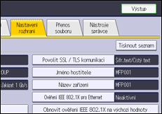 Ilustrace displeje ovládacího panelu