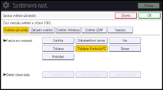 Ilustrace displeje ovládacího panelu