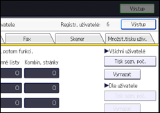 Ilustrace displeje ovládacího panelu