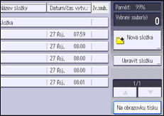Ilustrace displeje ovládacího panelu