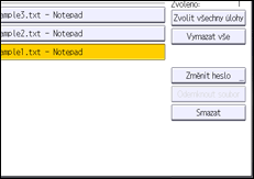 Ilustrace displeje ovládacího panelu