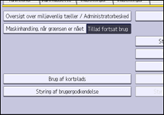 Illustration af displayet på betjeningspanelet