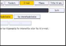 Illustration af displayet på betjeningspanelet
