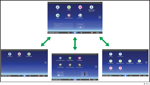 Illustration af tilpasning af [Startskærm]