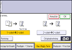 Illustration af displayet på betjeningspanelet