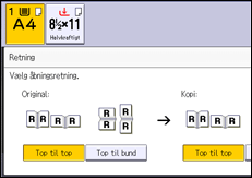 Illustration af displayet på betjeningspanelet