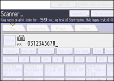 Illustration af displayet på betjeningspanelet