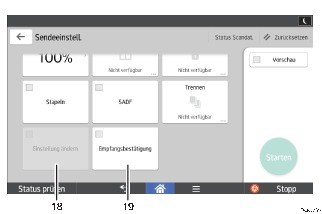 Nummerierte Abbildung Bedienfeld-Display