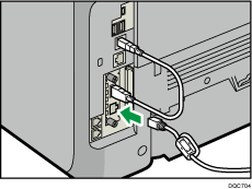 Abbildung des Anschlusses des Ethernet-Kabels